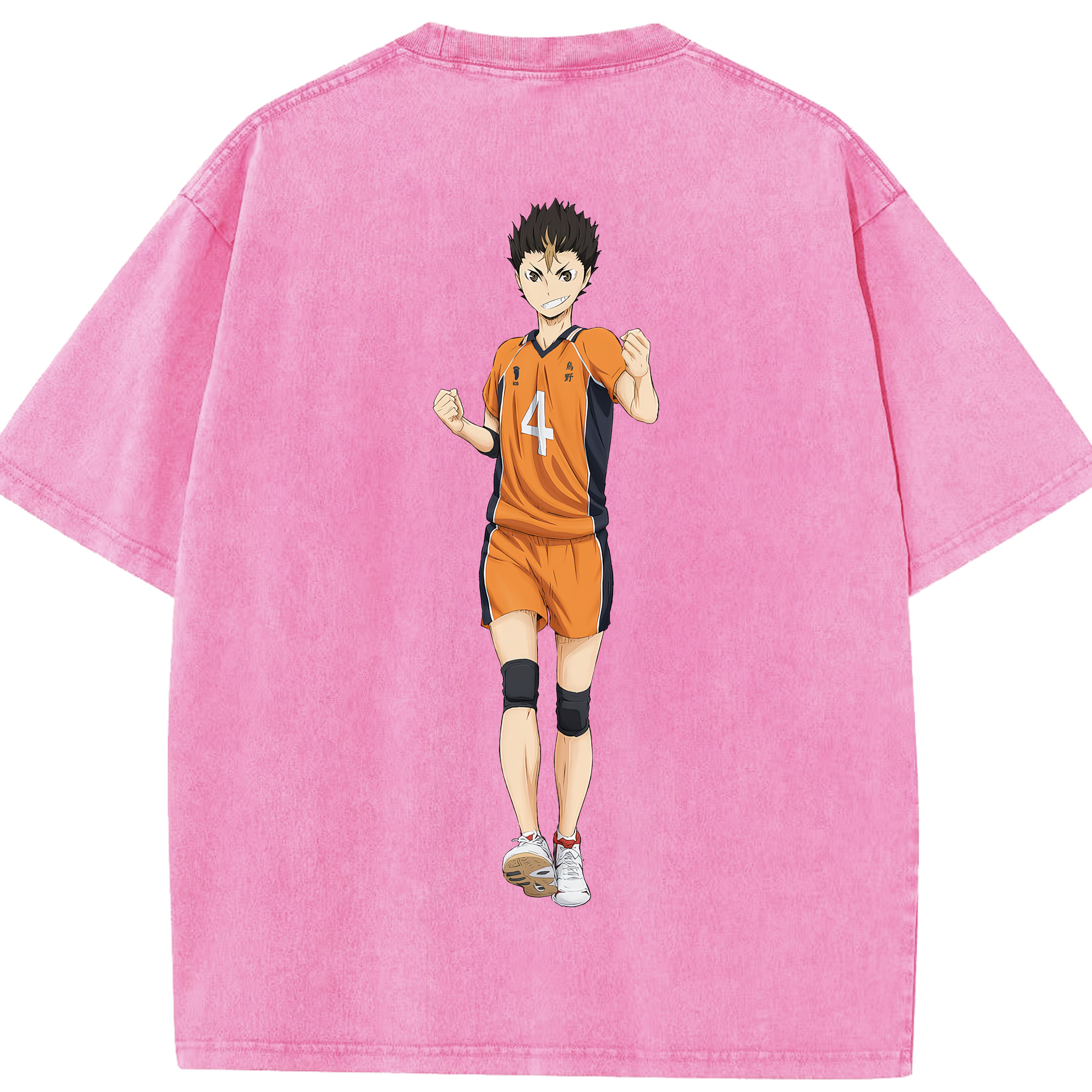 （画像用） ハイキュー!! Haikyu!! 綿100% ヴィンテージ風 半袖Tシャツ（背面プリント）